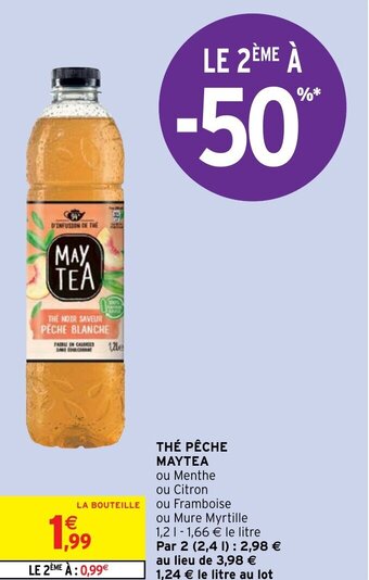 Intermarché Thé Peche Maytea offre