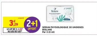 Intermarché Serum Physiologique 30 Unidades Biolane offre