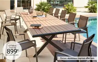 La Foir'Fouille Plateau Aluminium Imprime Effet Bois offre