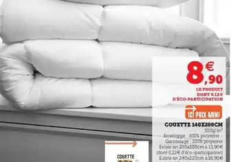Super U Couette 140x200 cm offre