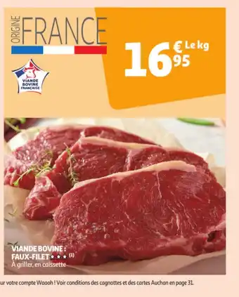 Auchan Viande bovine faux-filet offre