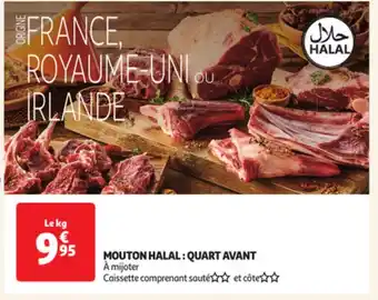 Auchan Mouton halal quart avant offre
