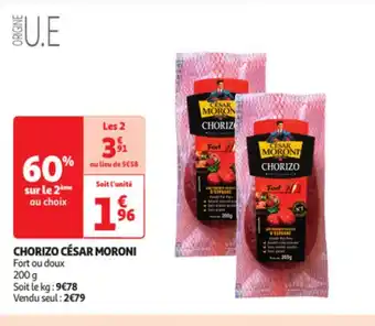 Auchan Chorizo cesar moroni offre