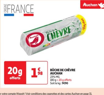 Auchan Buche de chevre auchan offre