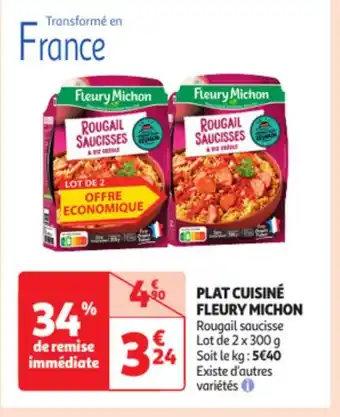 Auchan Plat cuisine fleury michon offre