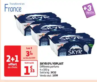 Auchan Skyr 0% yoplait offre