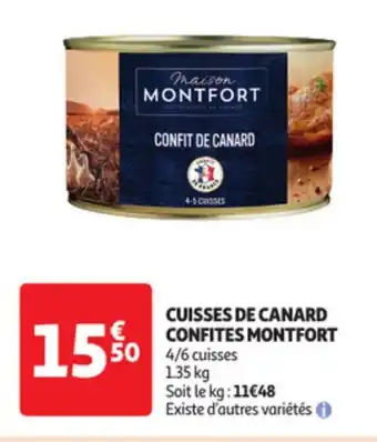 Auchan Cuisses de canard confites montfort offre