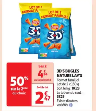 Auchan 3D's bugles nature lay's offre