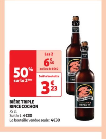 Auchan Biere triple rince cochon offre