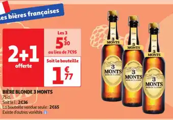 Auchan Biere blonde 3 monts offre