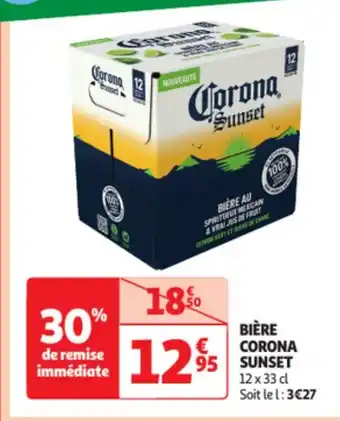 Auchan Biere corona sunset offre