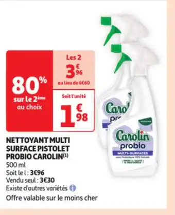 Auchan Nettoyant multi surface pistolet probio carolin offre