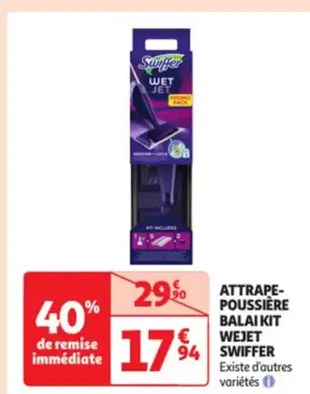 Auchan Attrape poussière balai kit wejet swiffer offre