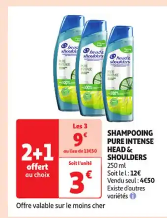 Auchan Shampooing pure intense head & shoulders offre