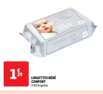 Auchan Lingettes bebe confort offre