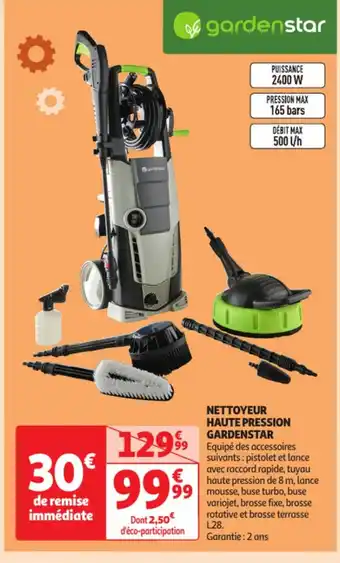 Auchan Nettoyeur haute pression gardenstar offre