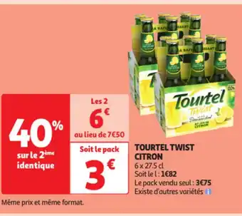 Auchan Tourtel twist citron offre