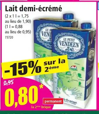 Norma Lait demi-écrémé offre