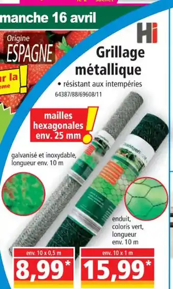 Norma Grillage metallique offre