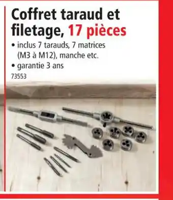 Coffret taraud et filetage