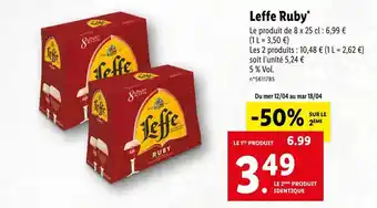Lidl Leffe leffe ruby offre