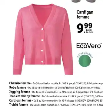 Lidl Lenzing™ ecovero™ cardigan femme offre