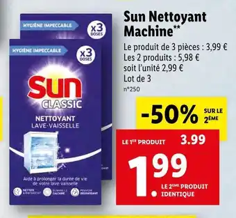 Lidl Sun classic nettoyant machine** offre