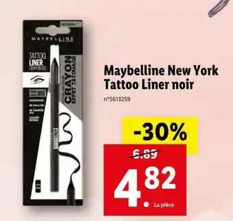 Lidl Maybelline maybelline new york tattoo liner noir offre