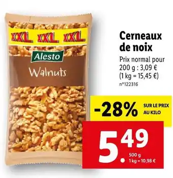 Lidl Alesto cerneaux de noix offre