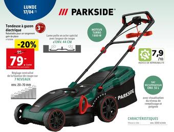 Lidl Parkside tondeuse à gazon électrique offre