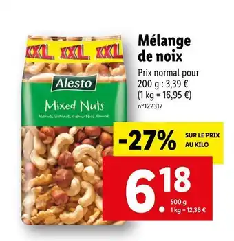 Lidl Alesto mélange de noix offre
