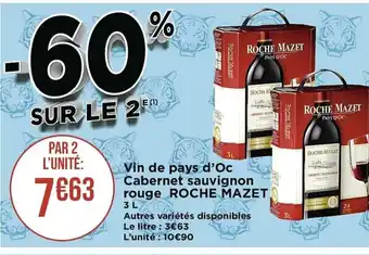 Casino Supermarchés Vin de pays d'Oc Cabernet sauvignon rouge offre