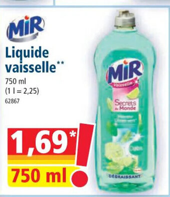 Mir liquide vaisselle