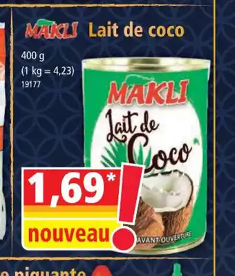 Norma Lait de coco offre