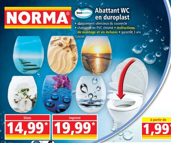 Norma Abattant wc en duroplast offre