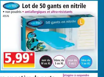 Norma Lot de 50 gants en nitrile offre