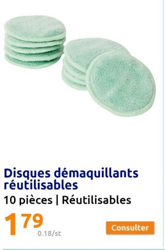 Action Disques Démaquillants Réutilisables offre