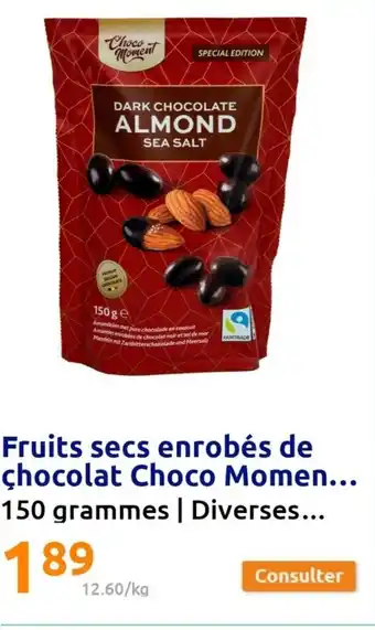 Action Fruits Secs Enrobés De Chocolat Choco Momen.... offre