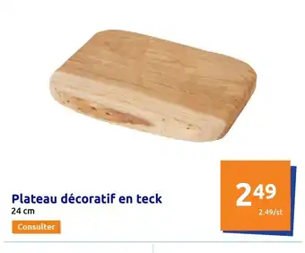 Action Plateau décoratif En Teck offre