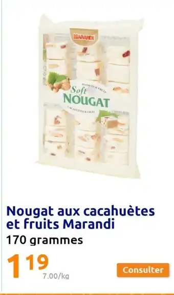 Action Nougat Aux Cacahuetes Et Fruits Marandi offre