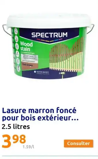 Action Lasure Marron Foncé Pour Bois Extérieu offre