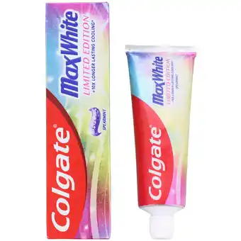 Action Dentifrice colgate maxwhite max white limited edition offre