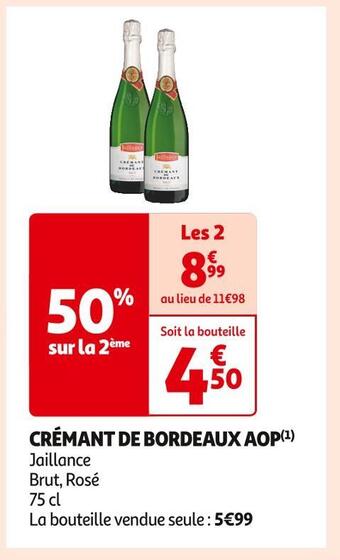 Auchan Supermarché Crémant de bordeaux aop offre