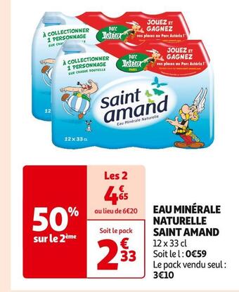 Auchan Supermarché Saint amand eau minérale naturelle offre