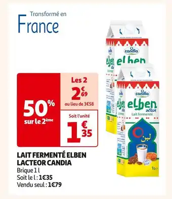Auchan Supermarché Candia lait fermenté elben lacteor offre