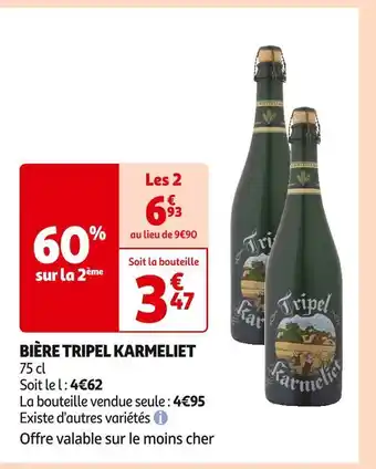 Auchan Supermarché Karmeliet bière tripel karmeliet offre