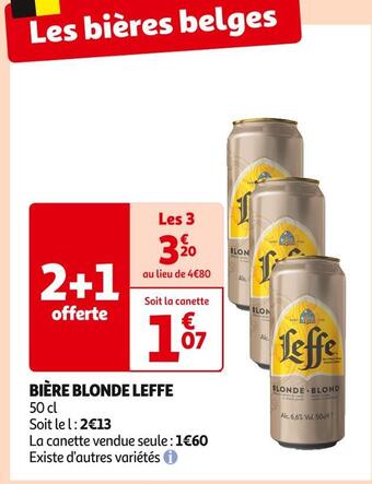 Auchan Supermarché Leffe bière blonde offre