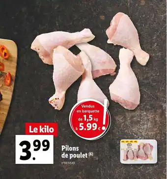 Lidl Pilons de poulet offre