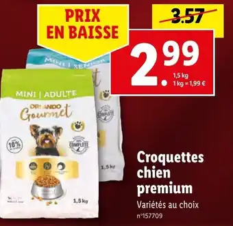 Lidl Croquettes chien premium offre