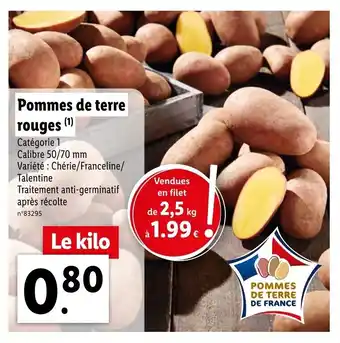 Lidl Pommes de terre rouges offre